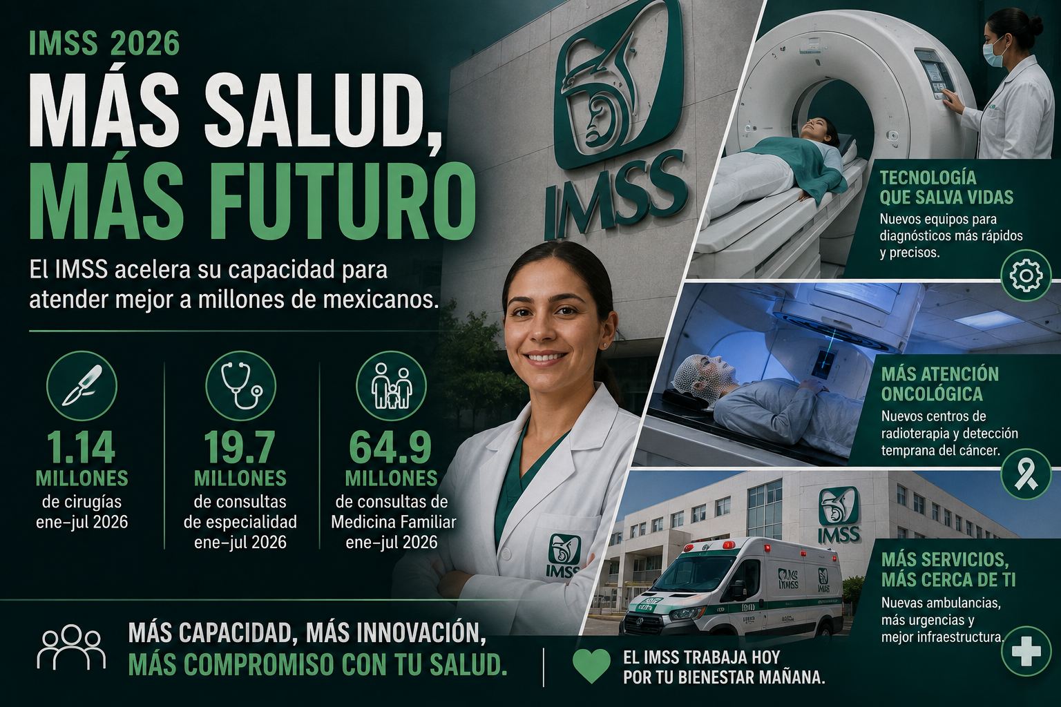 IMSS acelera la atención médica: más cirugías y especialistas, pero aparecen nuevas señales de presión